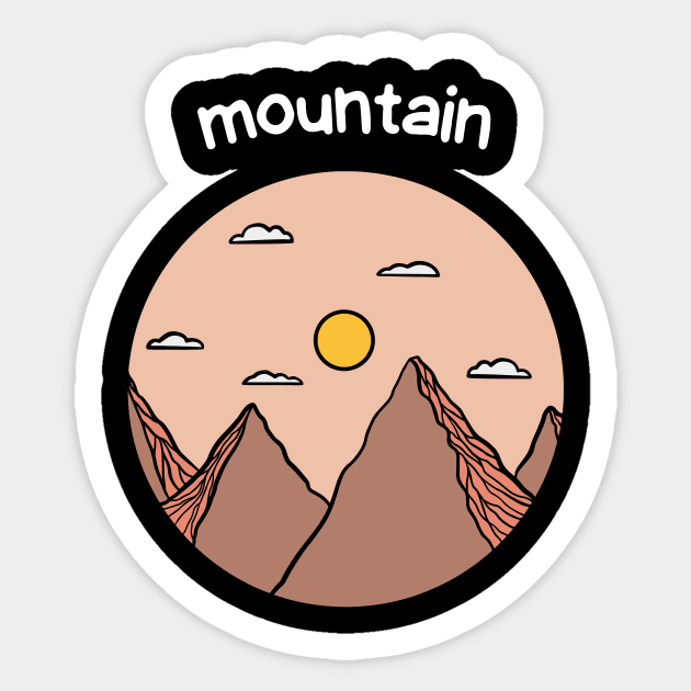 Mountain Vintage Since Retro River Landscape Sticker by Flowering Away